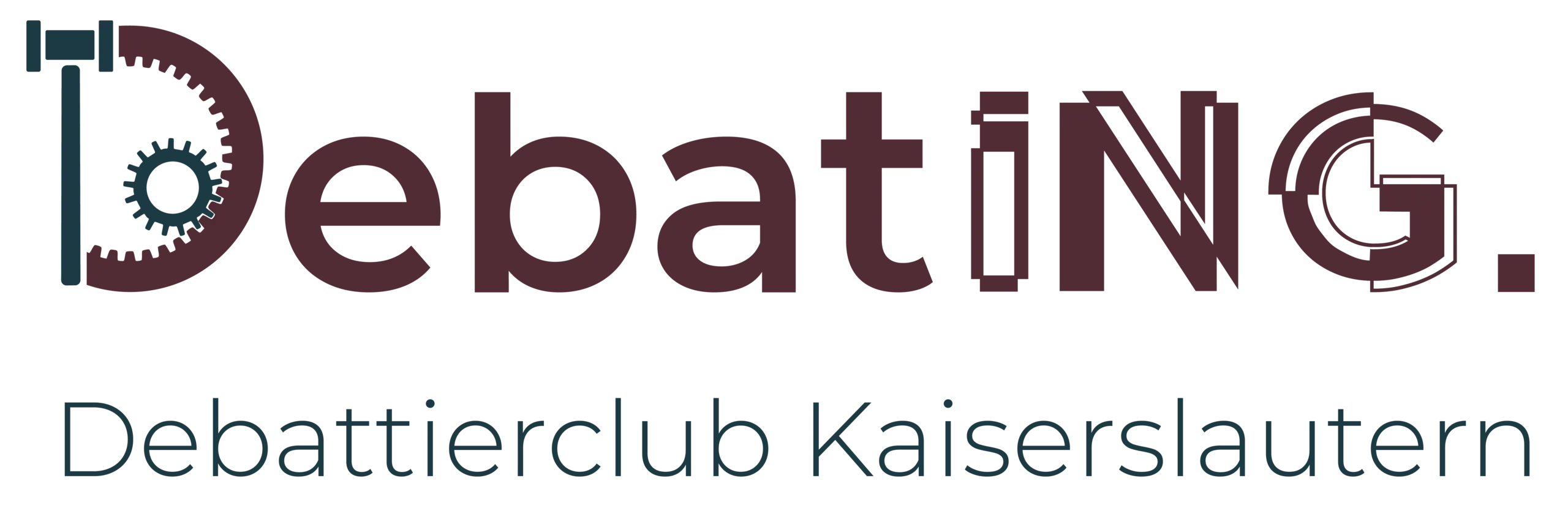 DebatING.-Logo mit Untertitel Debattierclub Kaiserslautern